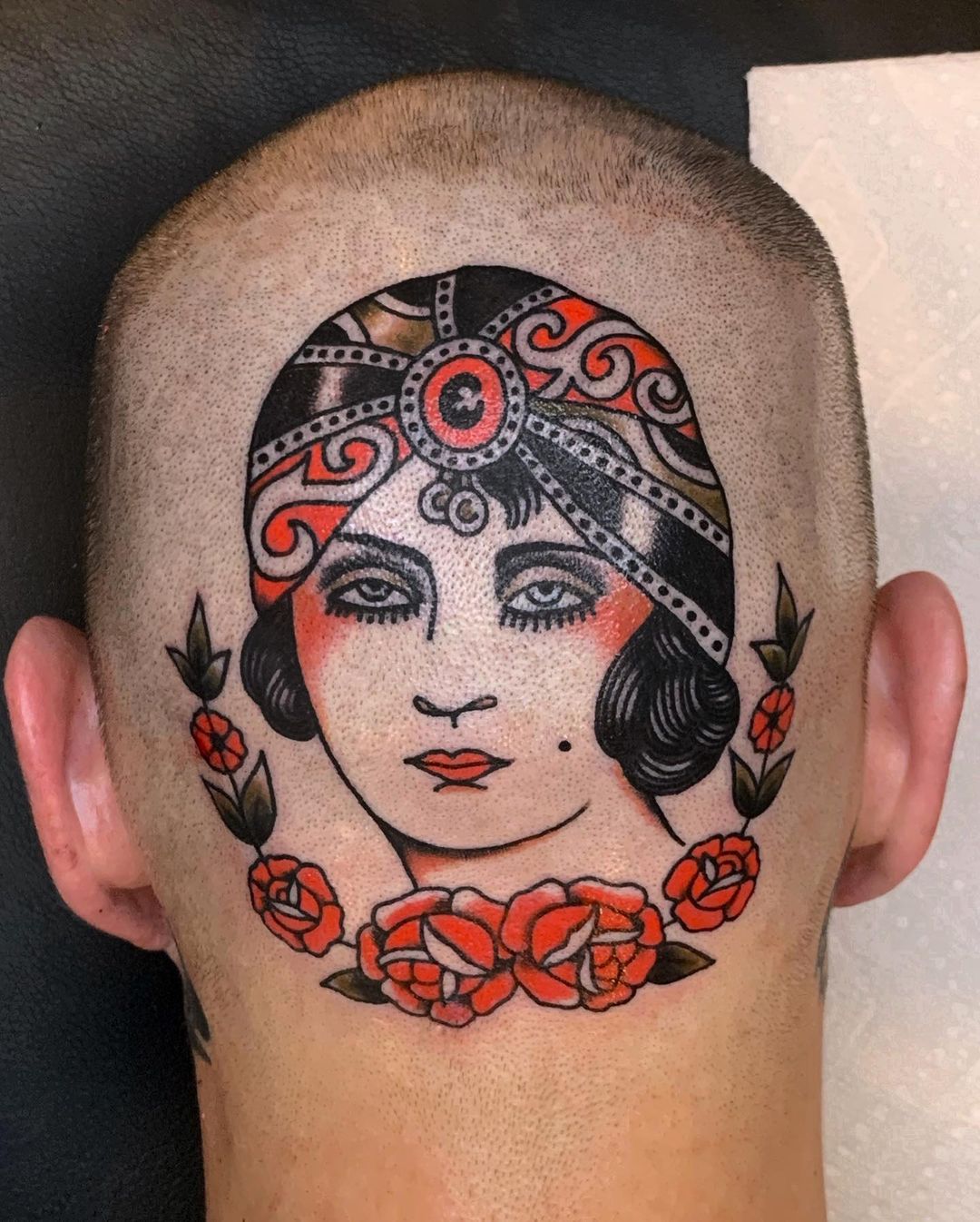 Gypsy-woman-head-tattoo | www.facebook.com/FlamingArtTattoo/… | Flickr
